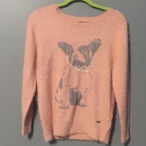 Black Rivet pink furry sweater size small